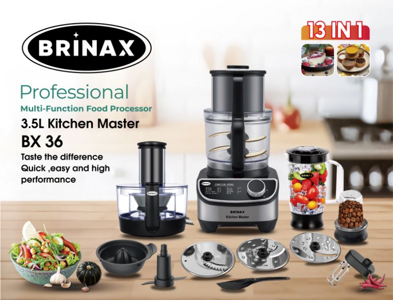 BRINAX PROFESSIONAL MULTI-FUNCTION FOOD PROCESSOR 13 in 1