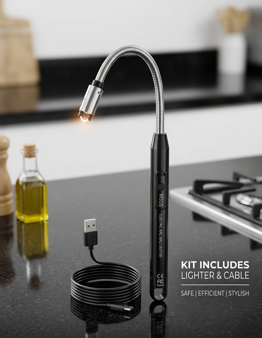 Smart Flexible Electric Arc Lighter – Rechargeable & Windproof