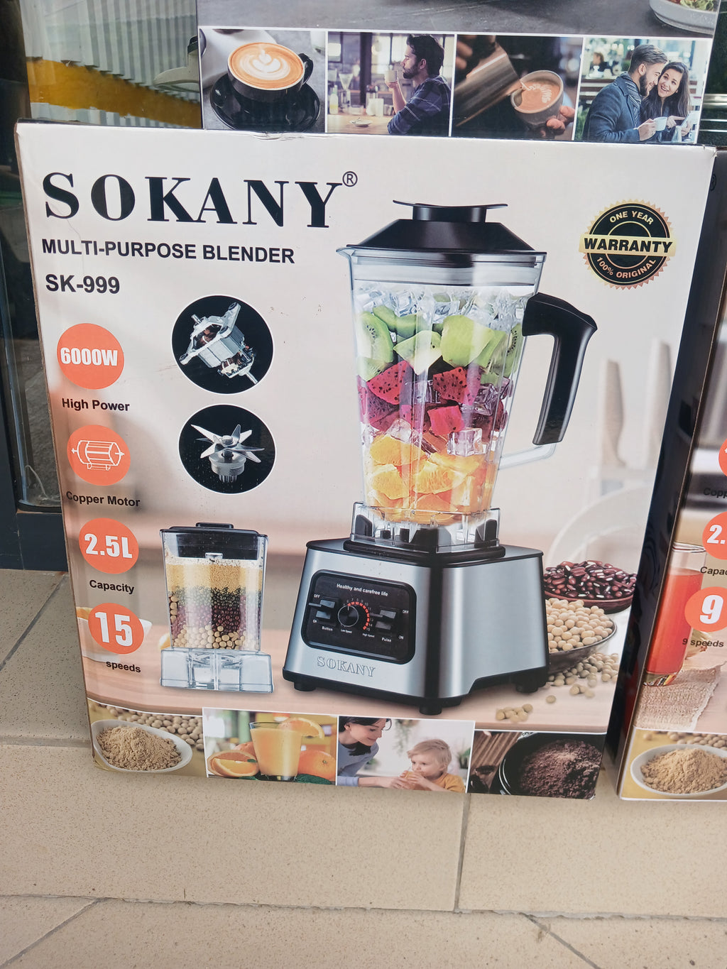 SOKANY SK-999 Multi-Purpose Blender (6000W, 2.5L) – The Modern Blender That Grinds Everything!
