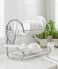 2-Tier S-Curve Stainless Steel Dish Rack