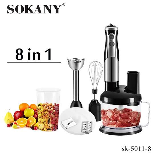 SOKANY 8-in-1 Multipurpose Hand Blender Set (SK-5011-8)
