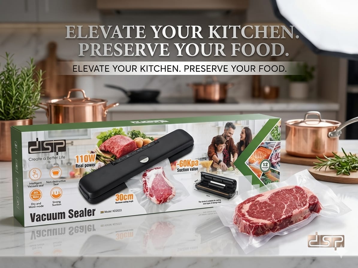 DSP Automatic Vacuum Sealer (Model: KD2033) – Heavy Duty Food Preservation System